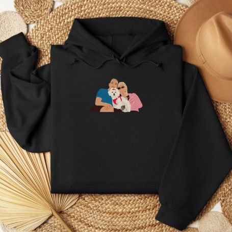 Personalized sweatshirt with couple photo