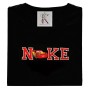 Embroidered t-shirt cars red