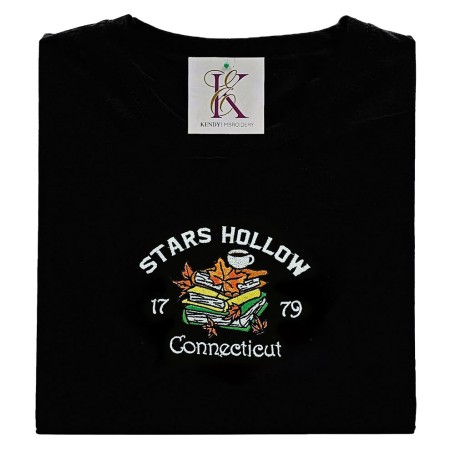 Embroidered t-shirt hollow 2