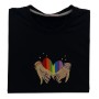 T-shirt ricamata arcobaleno