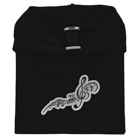 Embroidered sweatshirt musical notes