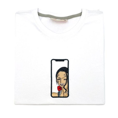 Embroidered t-shirt telephone