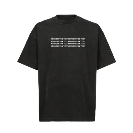 T-shirt nera ricamata scritta personalizzata