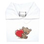 Embroidered sweatshirt bear with heart