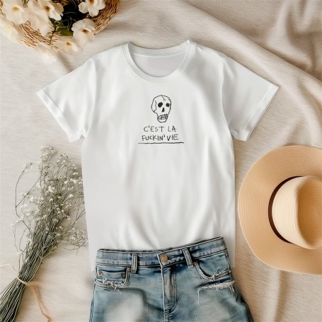 Embroidered t-shirt Cest la fuckin