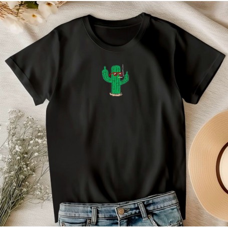 T-shirt ricamata Cactus