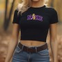 Top corto ricamato Rapunzel