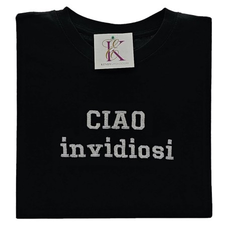 T-shirt ricamata ciao invidiosi