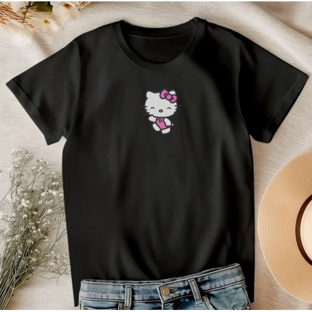 Embroidered t-shirt Kitty 2