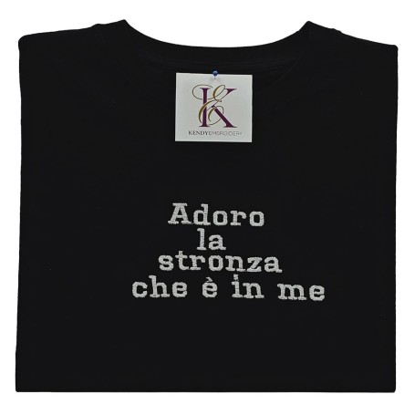 Embroidered t-shirt adore...