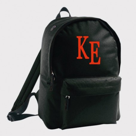 3D monogram embroidered backpack