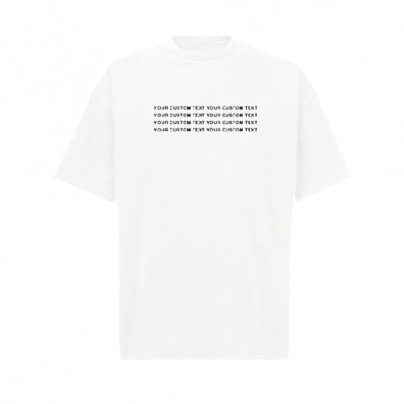 T-shirt bianca ricamata scritta personalizzata