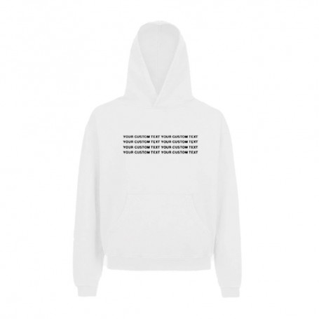 Embroidered white sweatshirt personalized writing