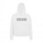 Embroidered white sweatshirt personalized writing