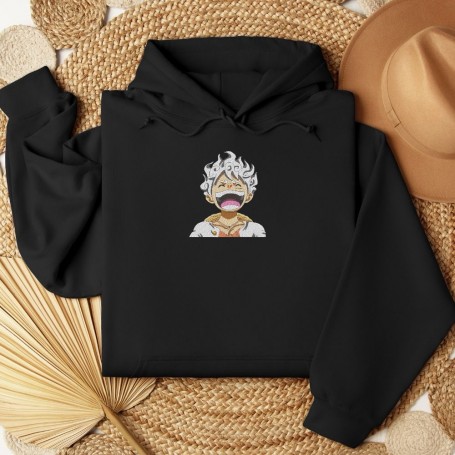 Embroidered sweatshirt white hair boy