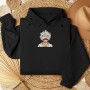 Embroidered sweatshirt white hair boy