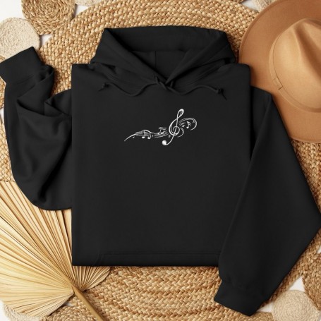 Embroidered sweatshirt musical notes