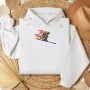 Embroidered sweatshirt ski sports
